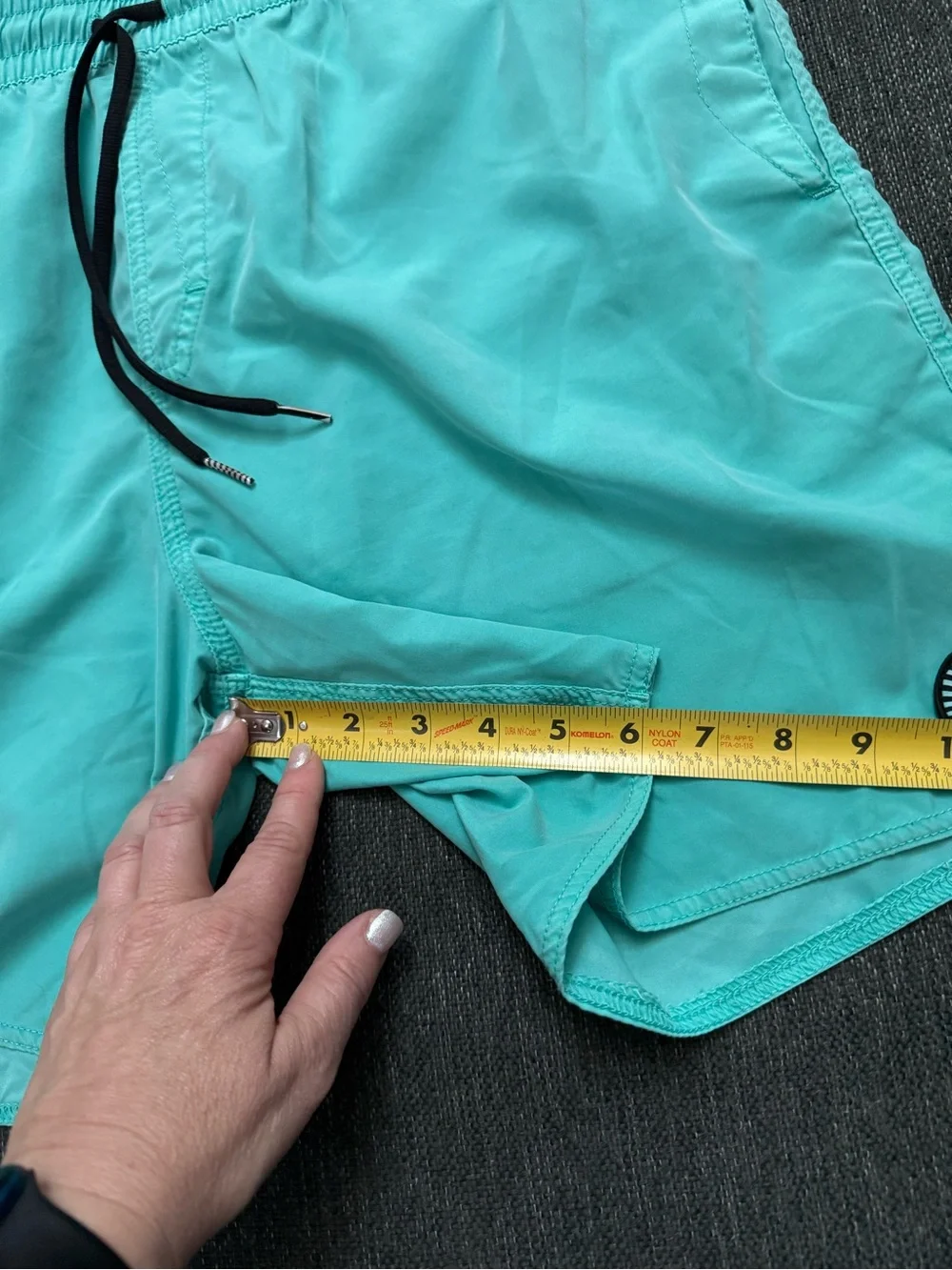 Volcom Men's teal/aqua  Swim Shorts with Black Drawstring size XXL